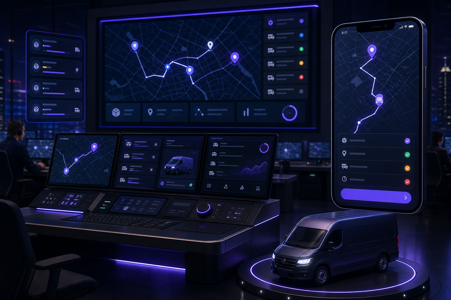 Dispatch Management App Development mobile application concept